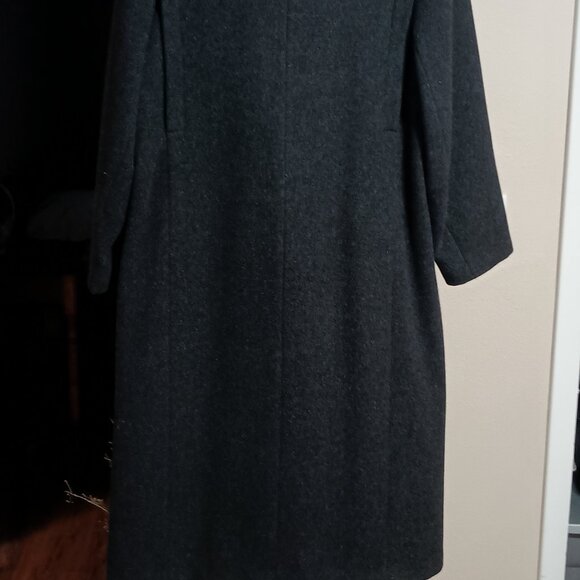 Donnybrook Women Full Length Wool Overcoat Size 12 Black Gray - Picture 12 of 16